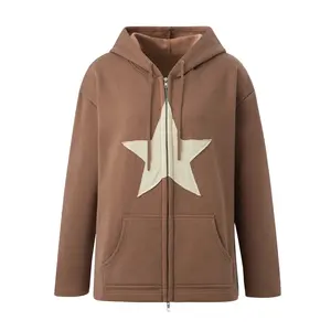 Personalizado de calidad superior de moda Star Y2k mujeres sudaderas con capucha de gran tamaño mejor material utilizado transpirable mujeres sudaderas con capucha de gran tamaño - Product Image 2