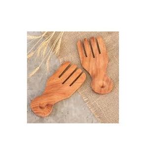 Ensemble de service à salade en bois de grande taille, de qualité supérieure, moderne et luxueux, à bas prix, ensemble de serveurs à salade durables - Product Image 6