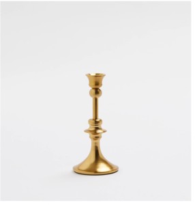 Porte-bougie conique en aluminium de style vintage, traditionnel, fait main, écologique, durable, élégant, festif, pour Noël, Pâques, la maison - Product Image 3