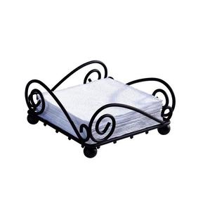 Elegante soporte de pañuelos de metal con patrón en relieve con detalles finos para usar en cocinas domésticas o restaurantes comerciales - Product Image 5