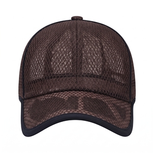 Gorra Trucker de Malla Marrón de 6 Paneles Unisex Transpirable Casual al por Mayor con Logotipo Personalizado de Alta Calidad OEM ODM Bajo MOQ Gorra de Béisbol - Product Image 1
