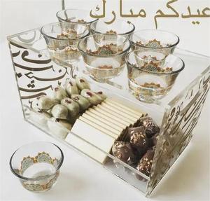 Vassoi per tazze da caffè in acrilico arabico portabicchieri da tè - Product Image 1