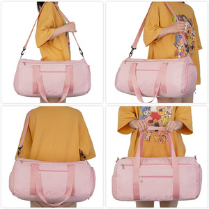 Venta al por mayor de moda deporte gimnasio bolsa de lona ligera bolsa de equipaje de viaje seco húmedo separación FIN DE SEMANA bolsa de noche - Product Image 4