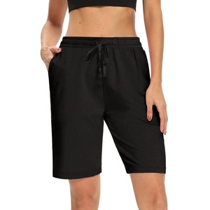 Women's <b>Knee</b>-<b>Length</b> Long Shorts with Pockets Loose Plus Size Athletic Yoga <b>Leggings</b> for Walking for Women - Product Image 2
