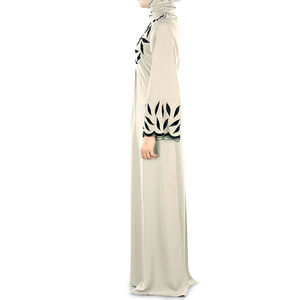 Modest Muslim Fashion Casual Plus Size Solid Color Open Abaya with <b>Cardigan</b> High Quality Midi <b>Women's</b> Dress - Product Image 3