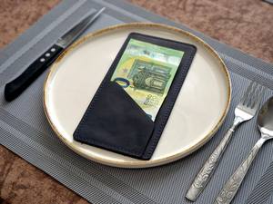 Soporte para menú, soporte para billetes, logotipo personalizado, soporte para cheque de restaurante, cheque de cuero genuino, presentador de invitados, soporte para billetes, 2017 - Product Image 5