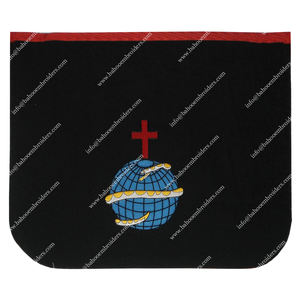ผ้ากันเปื้อนผ้าซาตินทรงกลมสไตล์ Masonic Scottish Rite aasr เครื่องแต่งกายระดับ18th - Product Image 2