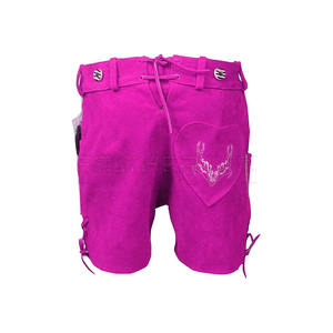 Pantalones cortos de cuero bávaro de talla grande personalizados para uso informal Pantalones cortos de cuero bávaro de cintura elástica holgados al por mayor - Product Image 4