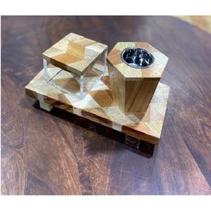 Prix de gros d'usine, ensemble de brûleur à bakhoor en bois avec logo personnalisé, pots en acrylique, plateau, style arabe, décoratif, écologique, Ramadan - Product Image 5