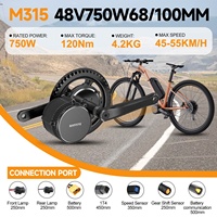Kit moteur central Bafang CAN Protocol BBS02 750W 48V, moteur central, couple de 120 N.m pour conversion de vélo électrique, stock américain