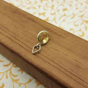 Joyería artesanal de Plata de Ley 925 para niños, colgante de piedras preciosas citrinas facetadas, diseño de cabujón plano, tipo de colgante - Product Image 5