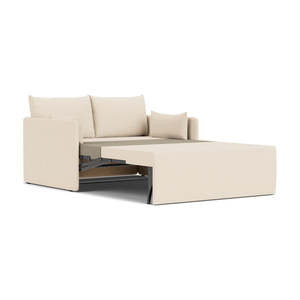 Modern Minimalist Convertible 2-Seater <b>Sofa</b> <b>Bed</b> Offset Design Extendable <b>Foldable</b> Features for Living Room Dining Home Furniture - Product Image 1