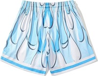 Shorts de sport pour hommes en maille tricotée haut de gamme, taille mi-haute avec cordon de serrage, imprimés par sublimation personnalisée, séchage rapide et respirants