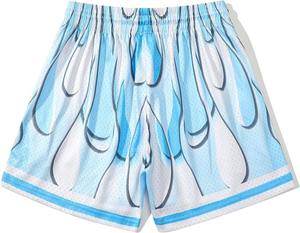 กางเกงขาสั้นผ้าตาข่ายระดับพรีเมี่ยมสำหรับผู้ชายกางเกงขาสั้นชายหาดเอวแห้งเร็วระบายอากาศได้ดีพิมพ์ซับลิเมชันตามสั่ง - Product Image 2