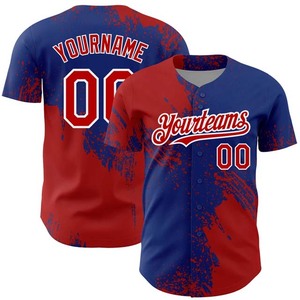 Custom Men's V-Neck Baseball Jersey Men Full Button Baseball Jerseys Men Short Sleeve Baseball Jersey - Product Image 1