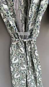 Boho Floral Cotton Kimono Robe <b>Lightweight</b> Lounge Wear <b>Dressing</b> <b>Gown</b> - Product Image 2