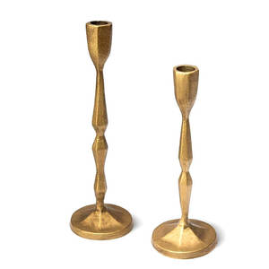 Portavelas cónico de Metal de latón antiguo portavelas cónico forjado a mano decorativo - Product Image 2