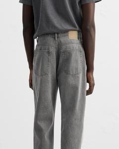 Jeans baggy personnalisé de haute qualité pour hommes pantalon décontracté de style vintage à motif solide avec fermeture à cordon pantalon en jean - Product Image 2