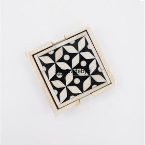 Tradebyd De Luxe À La Main En Nacre Incrustation Dessous De Verre Décor De Table Artistique pour Salle À Manger - Product Image 3