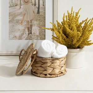 Cajas de Jacinto de Agua Naturales, Caja de Paja Sostenible de Bajo Costo para Almacenar Artículos Esenciales - Product Image 4