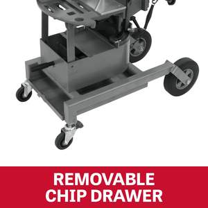 Sierra de cinta portátil de doble ingleteo de 10 pulgadas, grado industrial, 1 HP, 115/230V, 1 fase, fuente de alimentación eléctrica/a batería para cortar metal y madera - Product Image 4