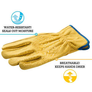 Assembly Safety <b>Gloves</b> Lightweight Fabric Wholesale Price Goat Grain Leather Waterproof Heat Resistant Durable <b>Moisture</b>-Wicking - Product Image 6