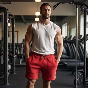 Pantalones cortos de lana para hombre High Street Style Gym Fitness Sweat Fleece, ropa de ejercicio de entrenamiento de peso pesado - Product Image 6