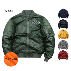 Chaqueta universitaria para hombre OEM para invierno de cuero y mezclilla con cuello tejido de ganchillo lavado con cierre de cremallera Haus Industries - Product Image 4