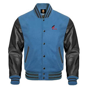 Venta caliente en la Chaqueta de manga de cuero hecha a medida chaqueta Letterman logotipo personalizado chaqueta Letterman de invierno para hombres - Product Image 1