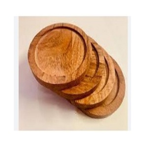 Wholesale Custom Round Wooden Coasters Sets for Drinks Coffee with Holder Free Coasters - Product Image 6
