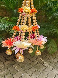 Guirlande de fleurs multicolores de haute qualité pour la décoration de Ganpati, toile de fond pour réception de mariage et festival du Ramadan - Product Image 4