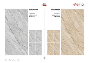 Carreaux de porcelaine brillants sans fin 600x1200 Premium Grand format 24x48 Carreaux de sol et de mur polis Collection d'exportation durable et élégante - Product Image 3