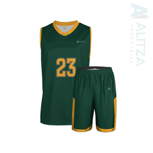 Conjunto de Camiseta y Pantalones Cortos de Baloncesto de Alto Rendimiento con Logotipo Personalizado, Secado Rápido, Transpirable, Tallas Grandes, Antibacteriano, Impresión Personalizada, Tallas XS - Product Image 1