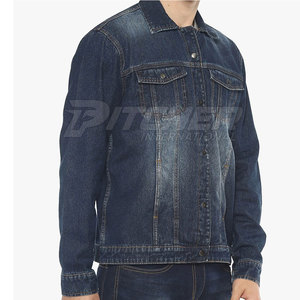 Precio bajo Alta calidad Logotipo personalizado Frontal Impreso Ecológico Reversible Hombres Jeans Chaqueta Tallas grandes Chaqueta de invierno - Product Image 3