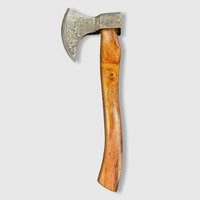 Hache en acier Damas à motif personnalisé, qualité supérieure, outil artisanal avec manche en bois pour le camping et le bushcraft