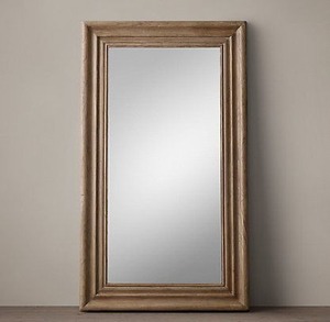 <b>Art</b> <b>Deco</b> Handmade Wooden Bathroom Mirror with Customizable Thickness and Edging - Product Image 2