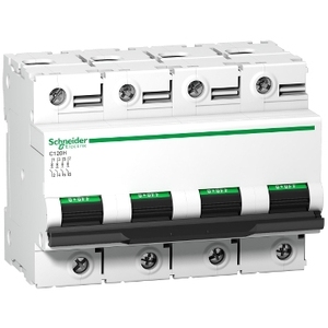 Interruttore Automatico Miniaturizzato (MCB) Schneider Electric A9N18522 Acti9 C120H 4P, 63A Curva D, Capacità 15000A/15kA (IEC/EN 60898-1) - Product Image 1