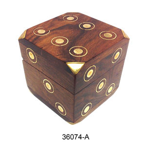 กล่องลูกเต๋าไม้ธรรมชาติสำหรับตกแต่งของขวัญกล่องไม้ - Product Image 5