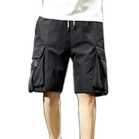 Shorts décontractés de course à pied pour hommes, pantalons de plage à séchage rapide avec poches à rabat avec ruban, décoration à motif de service OEM - Product Image 2