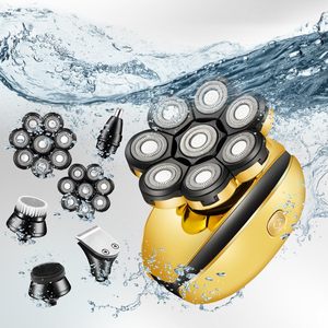 Mini Afeitadora Eléctrica Rotativa para Rostro, Kit de Afeitado con Recortador Nasal, Recargable por USB, Lavable, Multifunción - Product Image 2