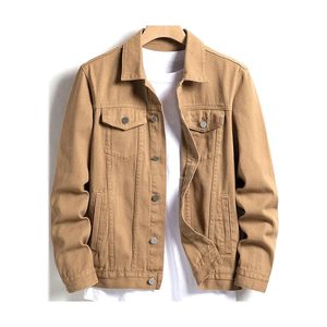 Vestes en jean pour hommes coupe confortable style décontracté avec poches latérales dernière conception - Product Image 1