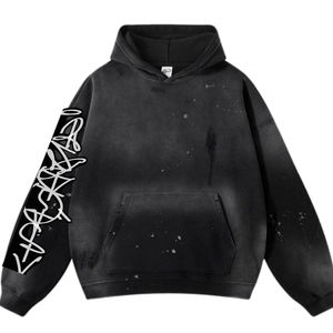 New Arrivals <b>Men</b> Distressed <b>Hoodies</b> High Quality Sublimated Printed Logo Drop Shoulder <b>Hoodies</b> - Product Image 3