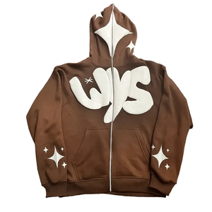 Nuevo estilo de alta calidad logotipo personalizado de gran tamaño desgastado lavado con ácido gran oferta 100% algodón cremallera precio al por mayor hombres Sudadera con capucha - Product Image 6