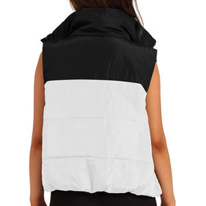 Chaleco acolchado recortado ligero para mujer, cierre de cremallera, ropa de abrigo de Otoño Invierno 2025, cuello levantado, bolsillos de relleno de algodón transpirable - Product Image 2