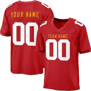 Vente en gros Logo personnalisé Concevez votre propre maillot de football américain Vente en gros de maillots de football américain personnalisés - Product Image 4