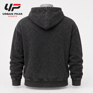 Sudadera con capucha para hombre de la mejor calidad, con detalles decorativos en las costuras y un estilo retro distintivo. - Product Image 3