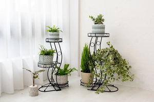 3 Tier Metal Planter <b>Stand</b> & Flower <b>Pot</b> Holder for Garden Display <b>Stand</b> Indoor and Outdoor Use - Product Image 3