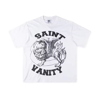 T-shirt Homme Vintage Délavé à l'Acide avec Logo Personnalisé, Coton/Polyester Épais Effet Vieilli, Coupe Slim, Design Uni Vierge