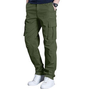 Breathable Wholesale Rate Best Supplier Newest <b>Green</b> Color New Arrival Multi Pockets Cotton Fabric Casual Men Wear <b>Cargo</b> <b>Pants</b> - Product Image 1