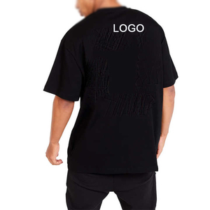 T-shirts unisexes en coton 100% tricoté épais avec logo personnalisé, écologiques, streetwear pour hommes, avec impression numérique - Product Image 6
